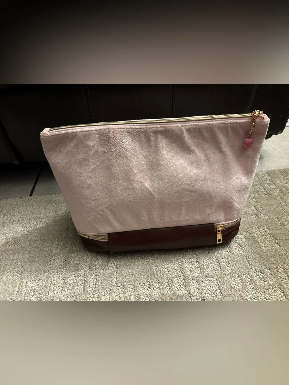 Juicy Couture Heritage Zip Bottom Travel Cosmetic Bag